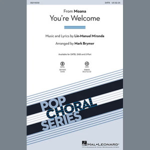 You're Welcome (from Moana) (arr. Mark Brymer) - Percussion